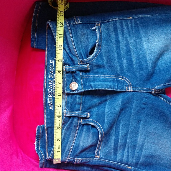 American Eagle Super Stretch X Jeans Leggings Distressed - Picture 3 of 10